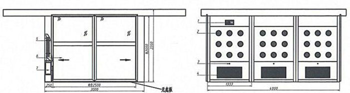 自动门货淋室-自动感应平移门货淋室方案图欣赏